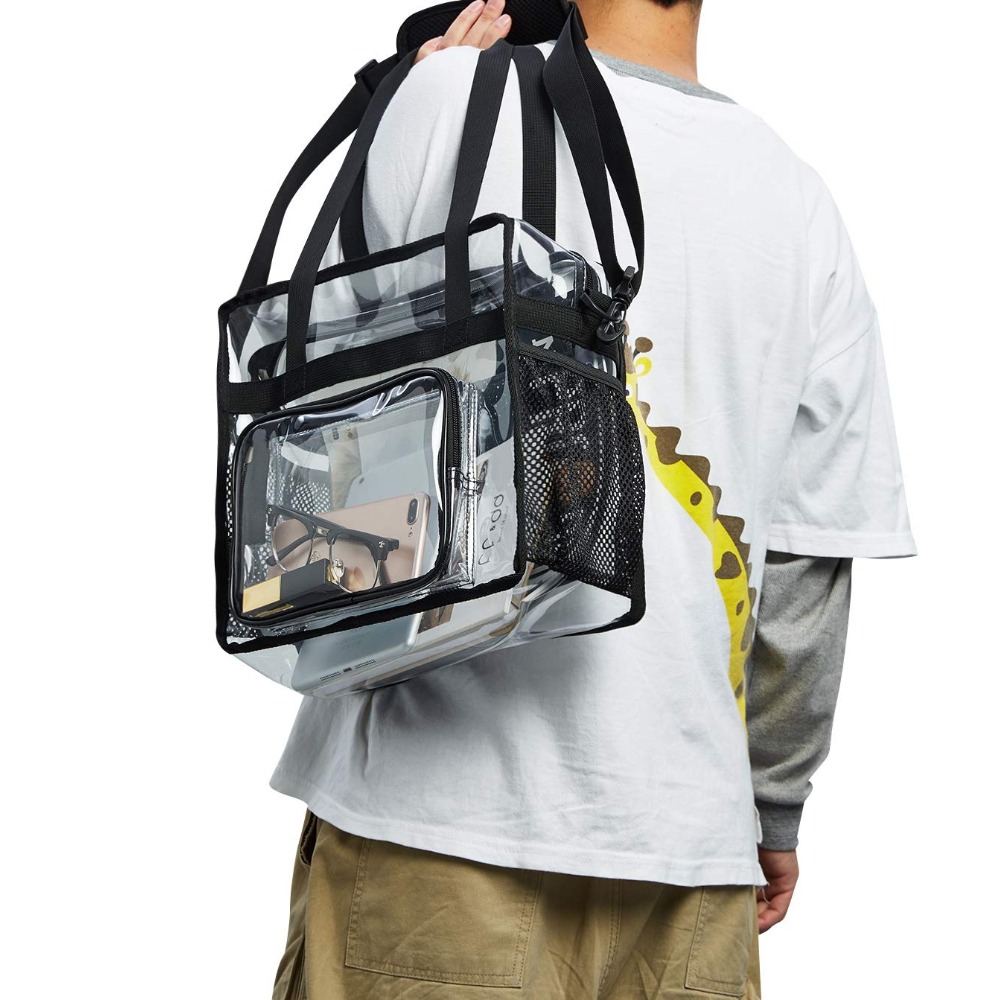 Women Bags For Work - Bolso transparente de plástico resistente con