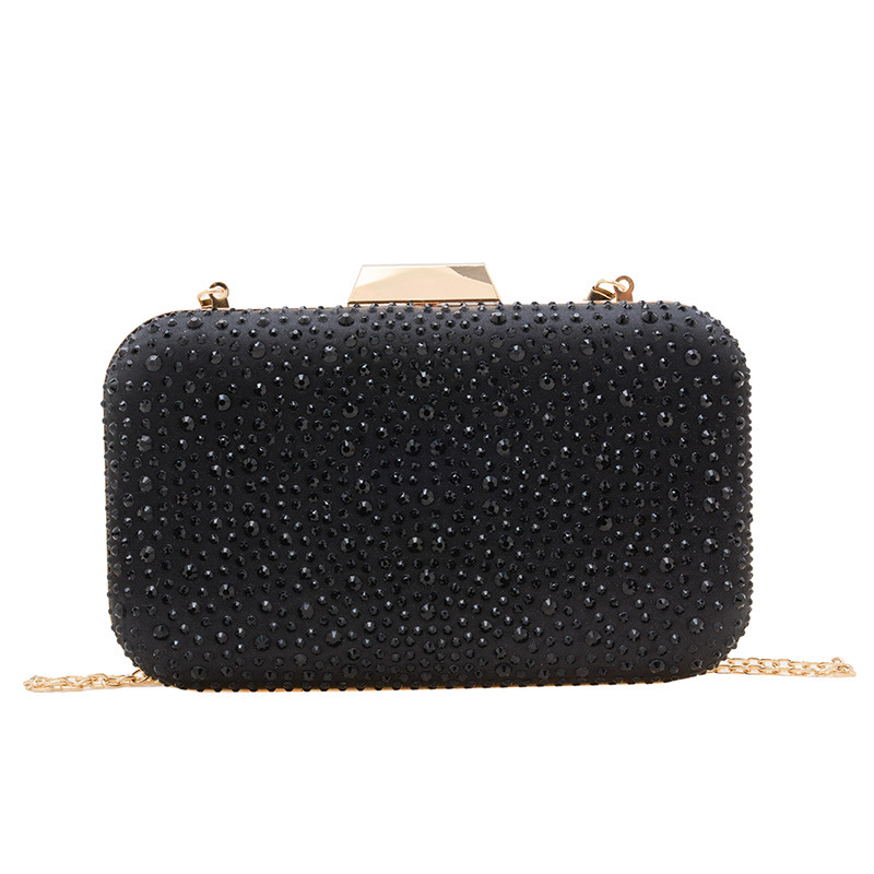 Women Bags Golden - Bolso de Mano Rígido Negro con
