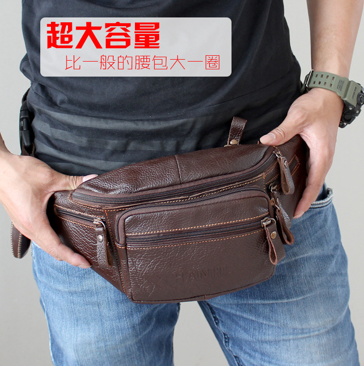Saddle Bag Leather - Riñonera de cuero de vaca auténtico