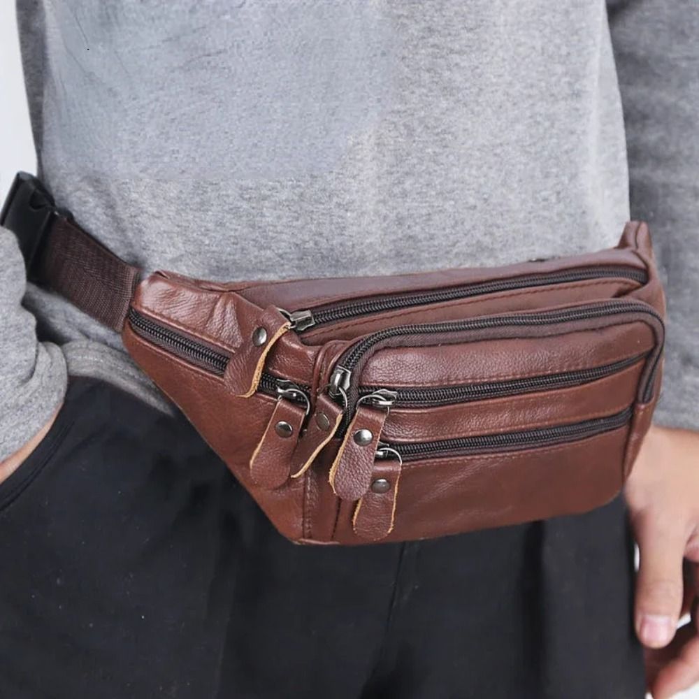 Saddle Bag Leather - Riñonera de Cuero PU con Cierre