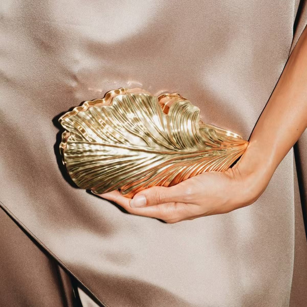 Women Bags Golden - Bolso de Mano de Lujo Dorado