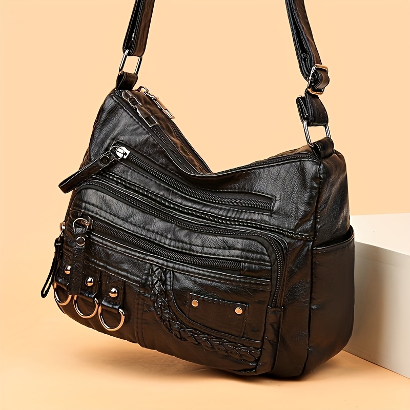 Women Bags Golden - Bolso de hombro tipo bandolera de