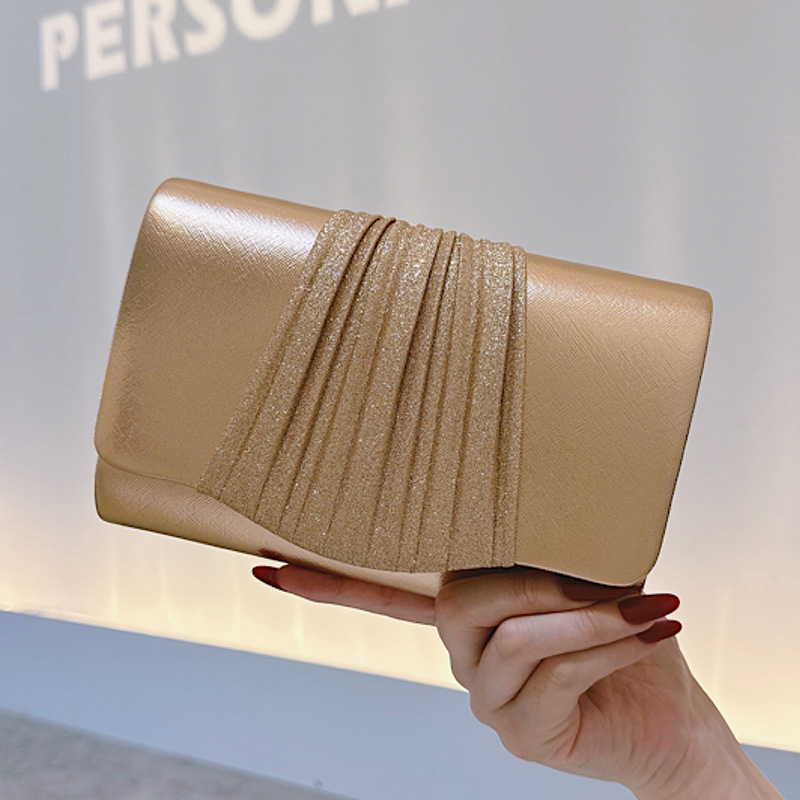 Women Bags Golden - Bolso de mano de noche pequeño