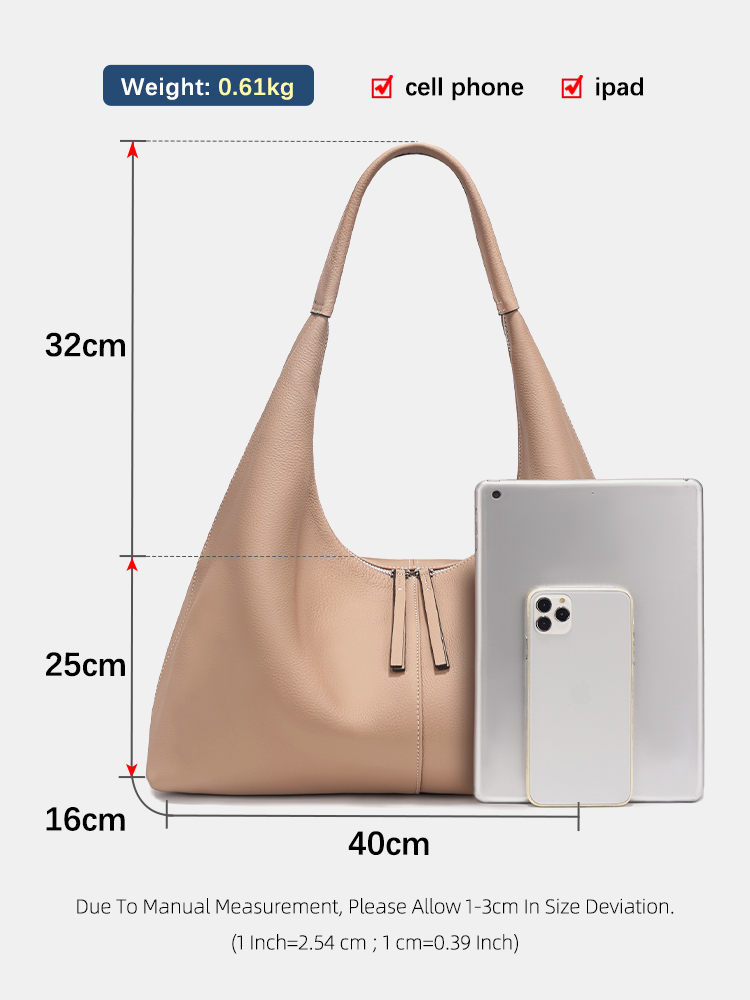 Bolso Hobo de cuero genuino pa - Women Bags For Work reseña y precio