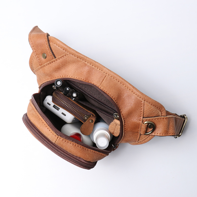 Riñonera de cuero auténtico pa - Saddle Bag Leather reseña y precio