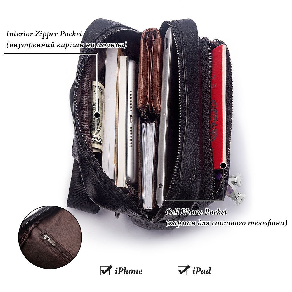Bolso de pecho multifunción de - Saddle Bag Leather reseña y precio