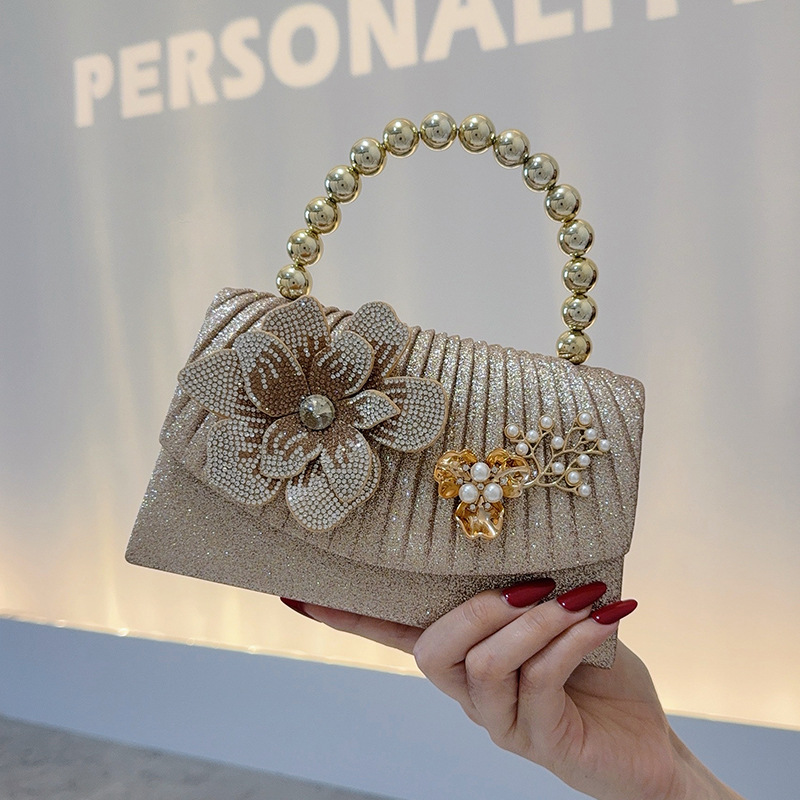 Bolso de noche con flores de d - Women Bags Golden reseña y precio