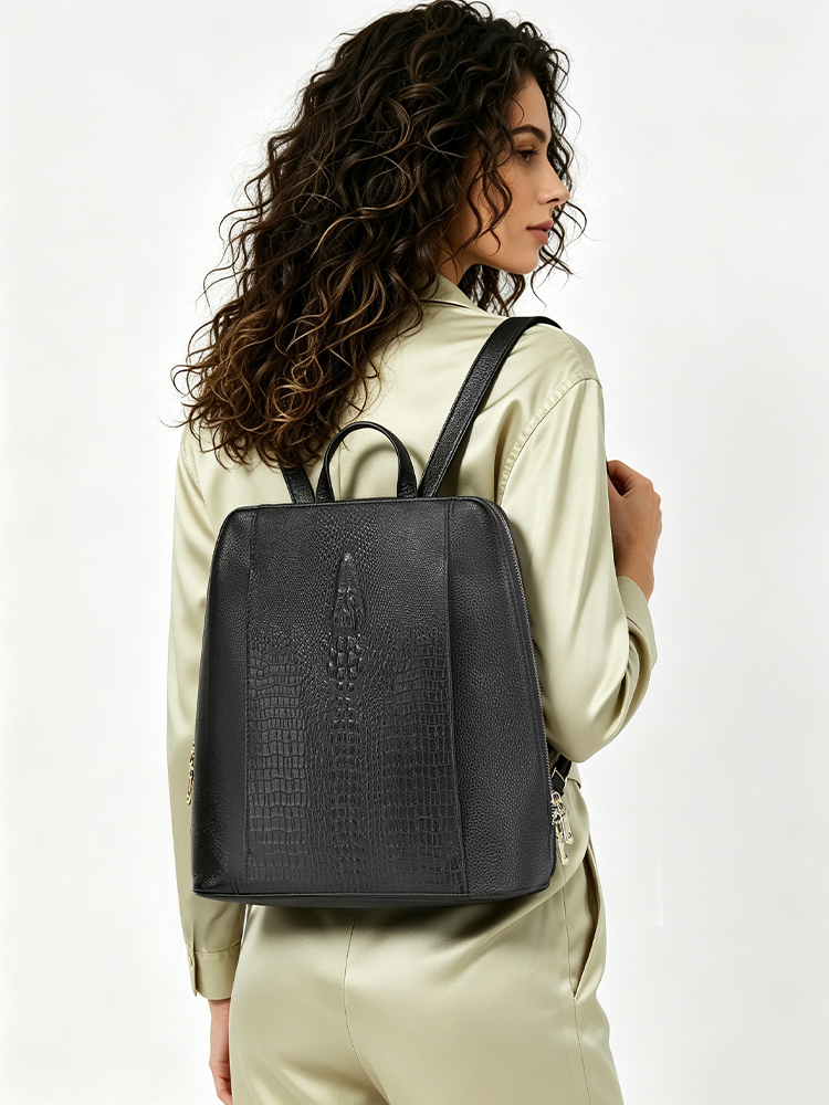 Mochila Zency de piel de cocod - Women Bags For Work reseña y precio