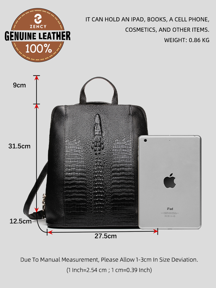 Mochila Zency de piel de cocod - Women Bags For Work reseña y precio