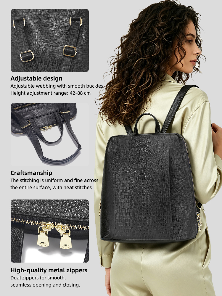 Mochila Zency de piel de cocod - Women Bags For Work reseña y precio